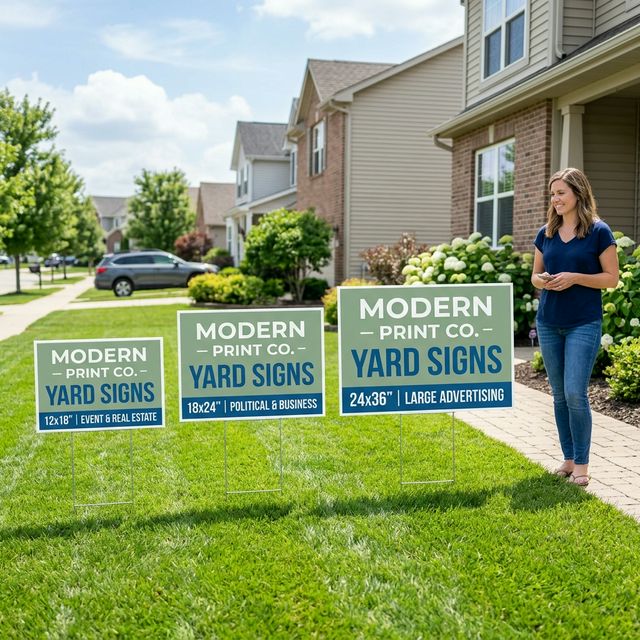 Yard signs in multiple sizes